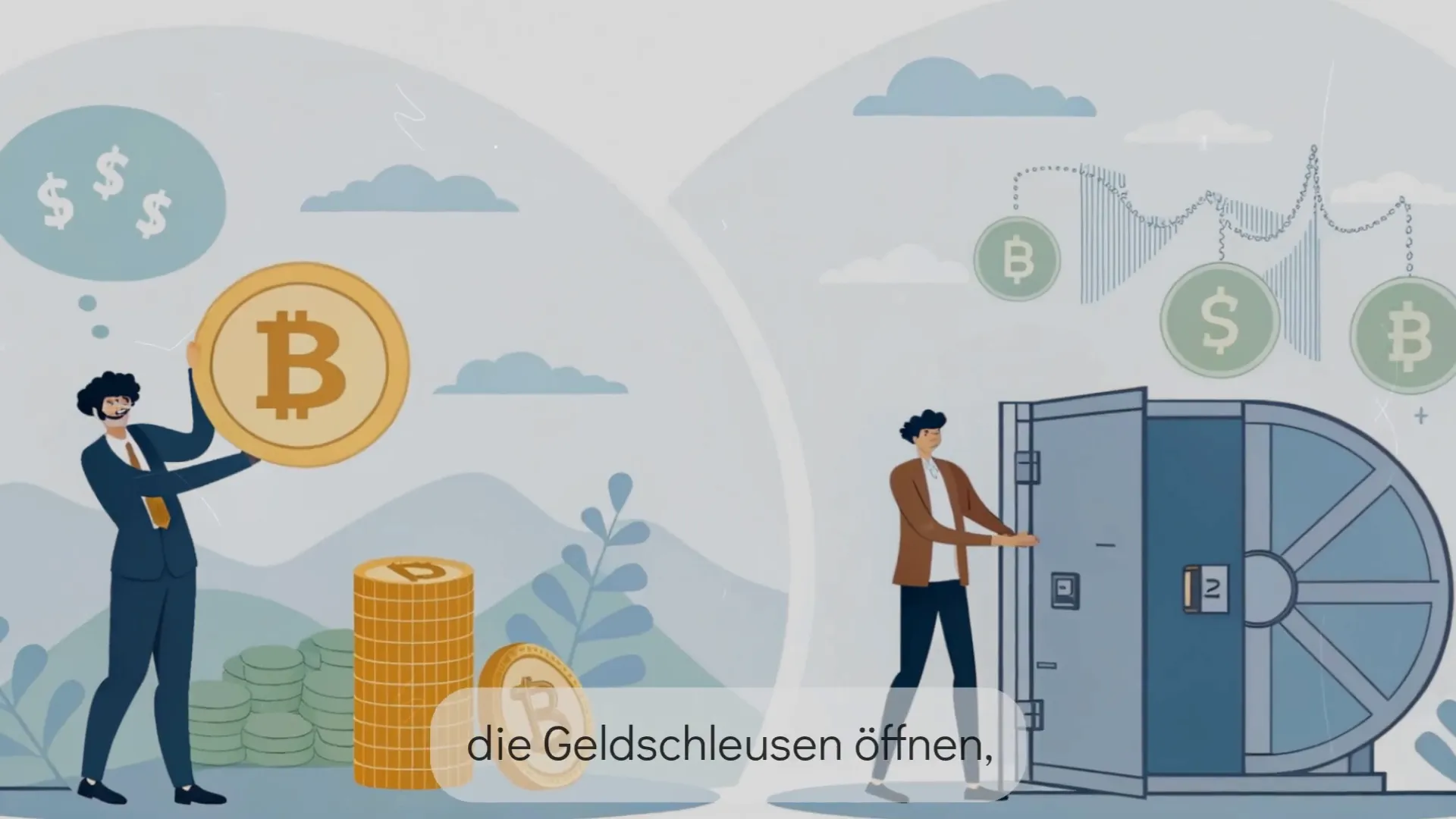 Bitcoin Kursentwicklung im Zusammenhang mit globaler Geldmenge M2