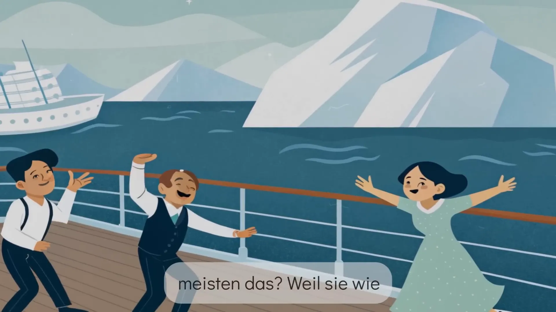Passagiere der Titanic tanzen weiter trotz Gefahr