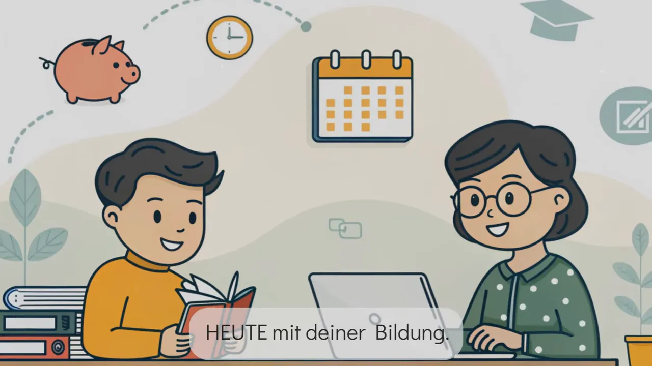 Fahrplan: Bildung, Sparplan, Wallet, Disziplin