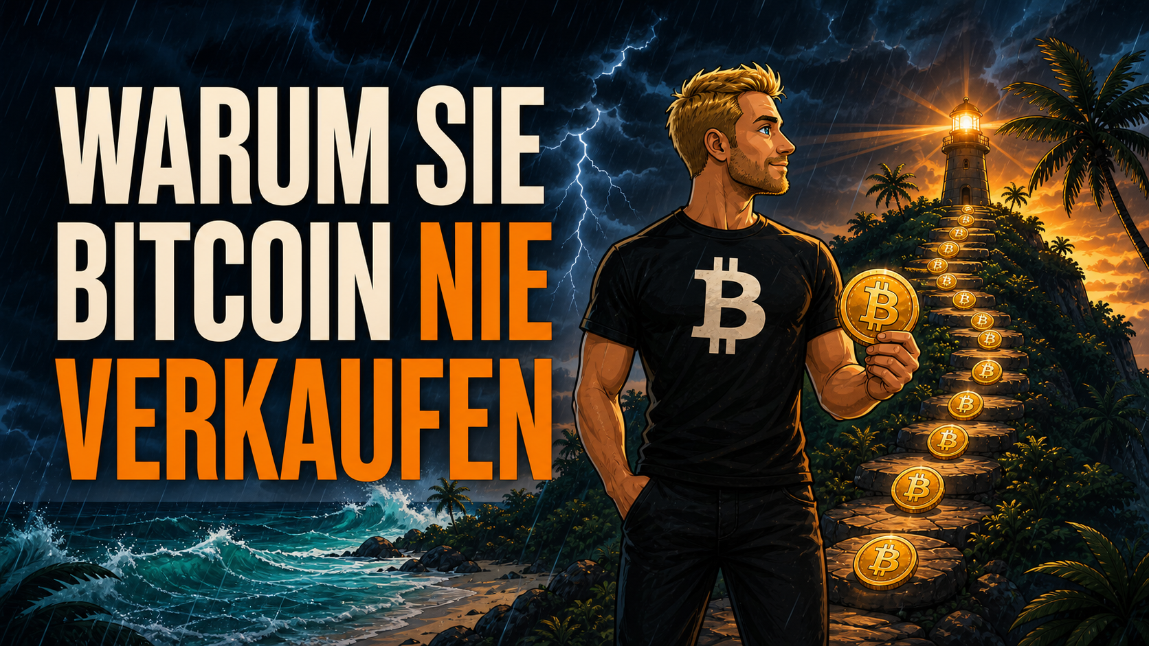 Bitcoin Insel Illustration: Warum sie Bitcoin nie verkaufen